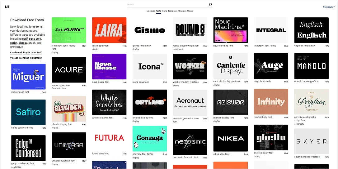 Font share - is a font directory with best quality fonts